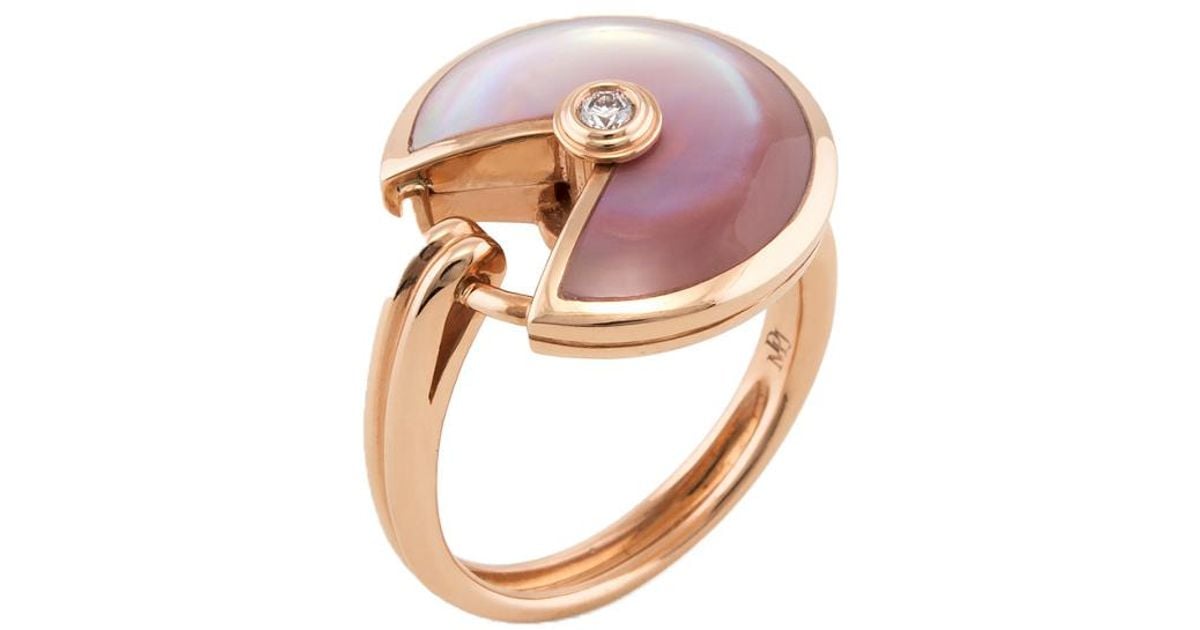 pink opal cartier ring