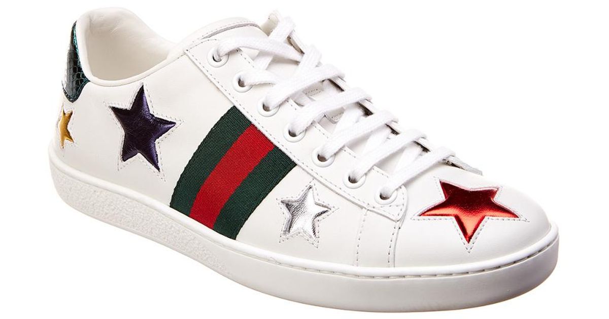 Gucci Ace Star Embroidered Leather 