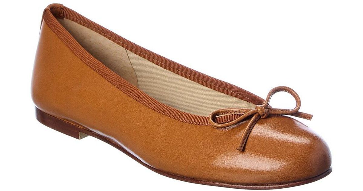 French sole emerald leather flat Clearance