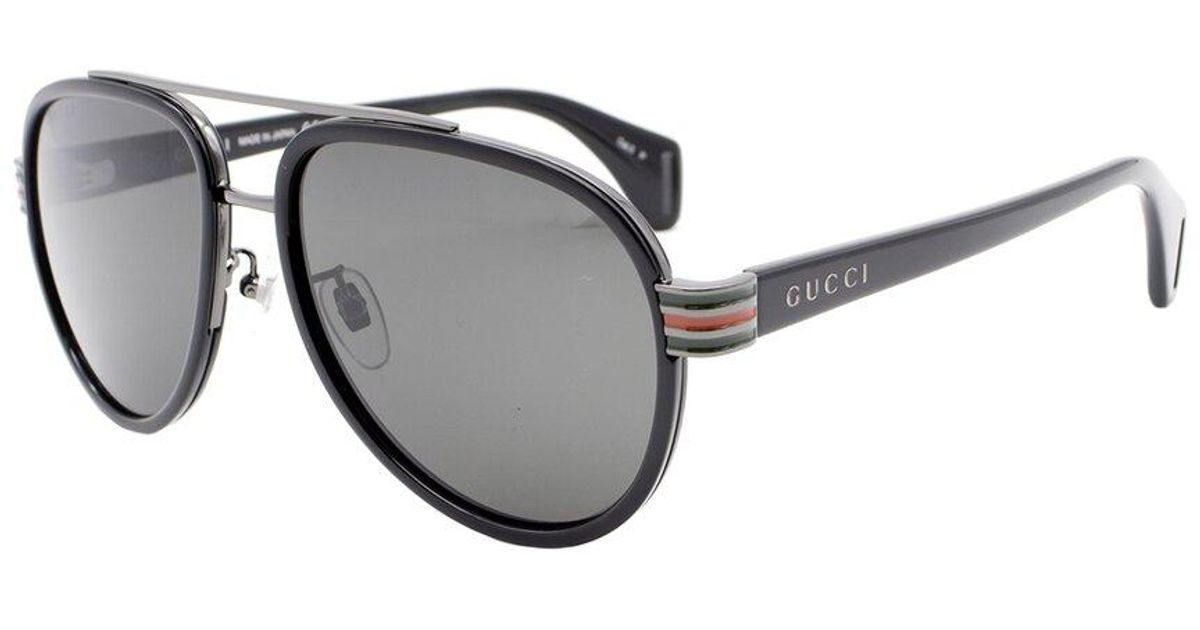 Gucci GG0447S 58mm Polarized Sunglasses in Gray for Men | Lyst