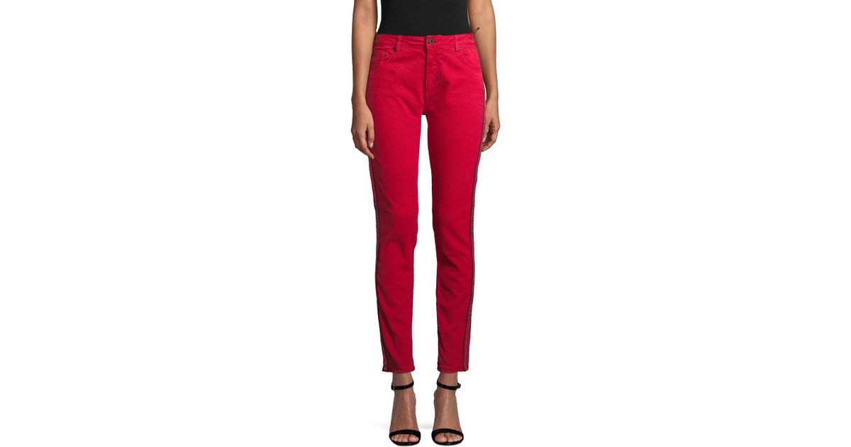 off white side stripe jeans