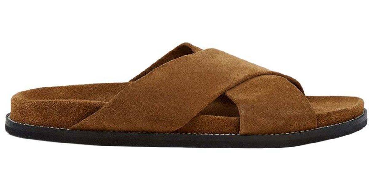 Todd Snyder Nomad Crossover Suede Sandal in Brown for Men | Lyst