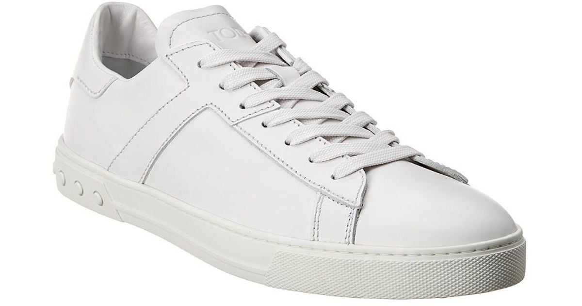 Tod's Leather Sneaker in White for Men - Lyst