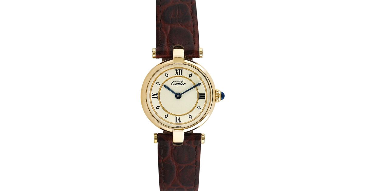 cartier 18k gold vermeil women's vintage watch