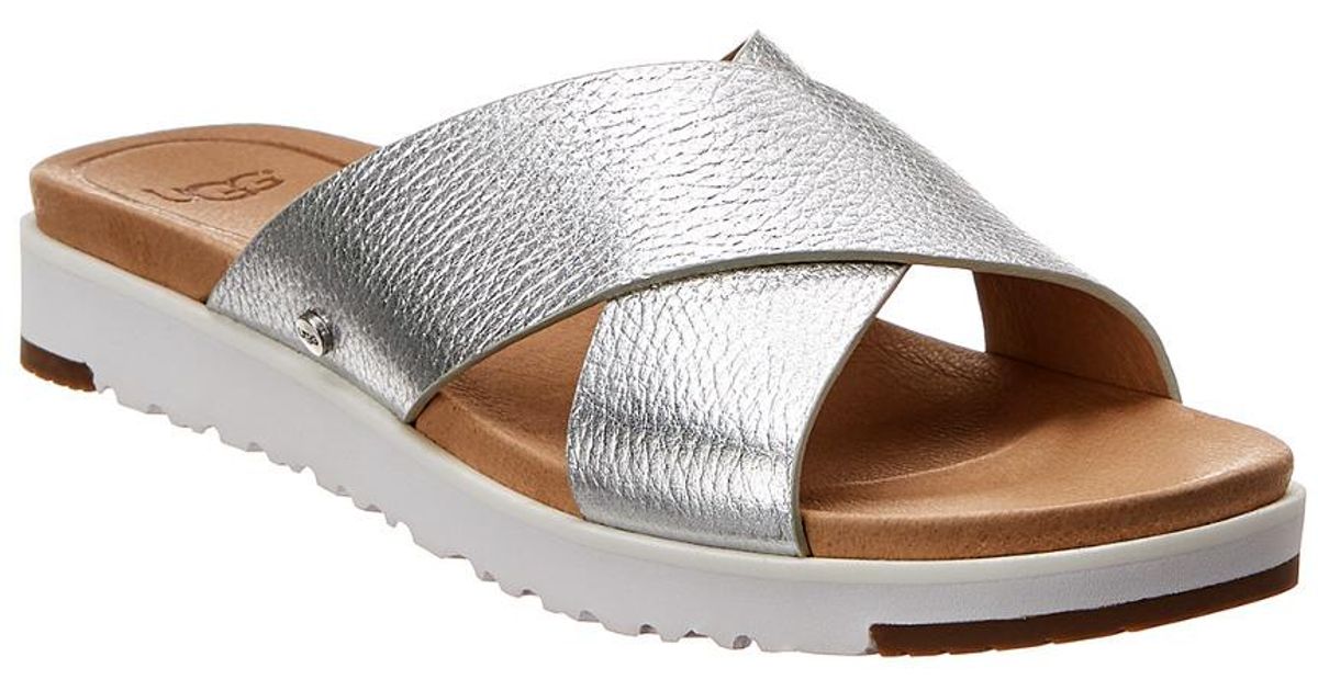 ugg women's kari metallic flat sandal