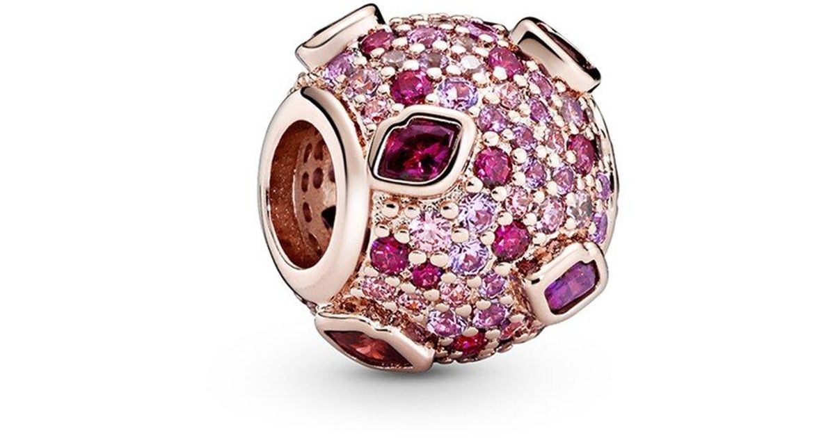 grundigt Uegnet Mount Bank PANDORA Moments 14k Rose Gold Plated Gemstone Kiss Charm in Pink | Lyst