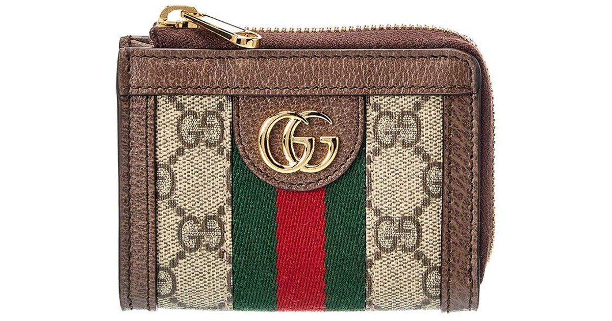 Gucci Ophidia GG Supreme Canvas & Leather Coin Purse in Brown Lyst Canada