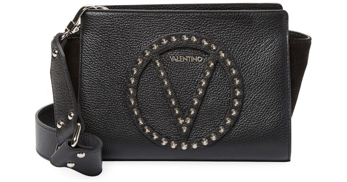 valentino black studded purse