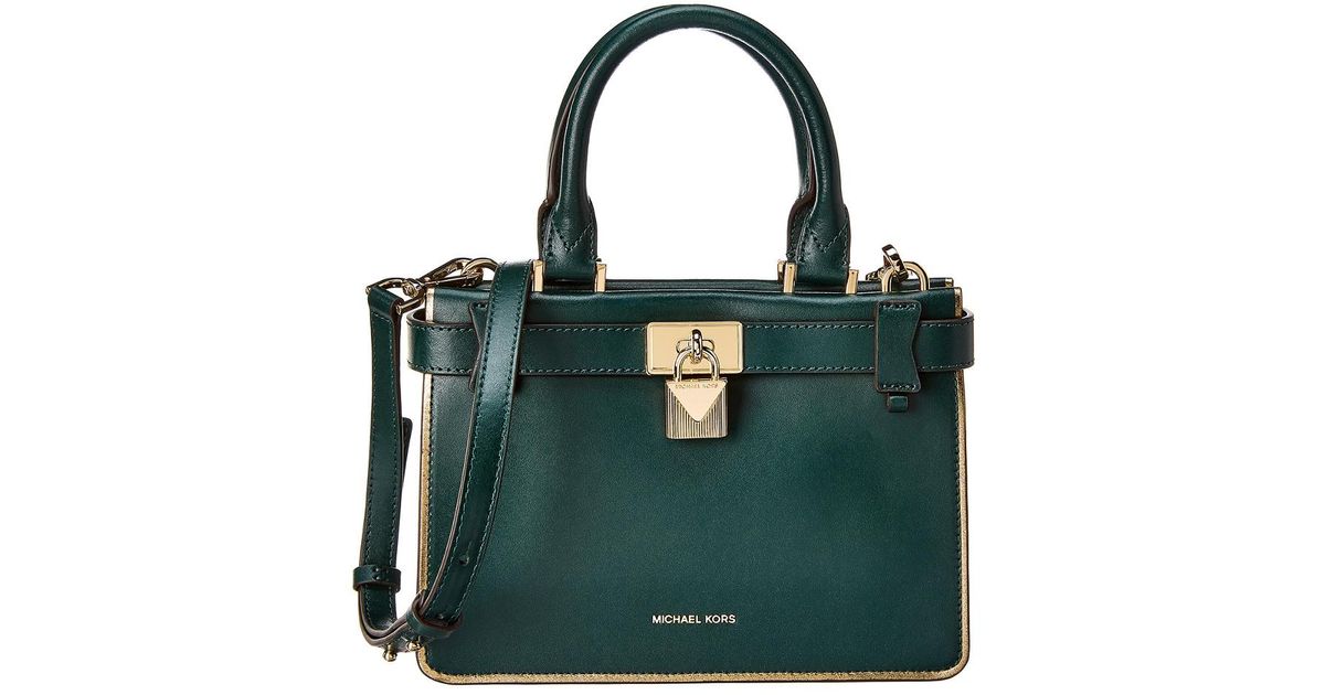 tatiana mini logo and leather satchel