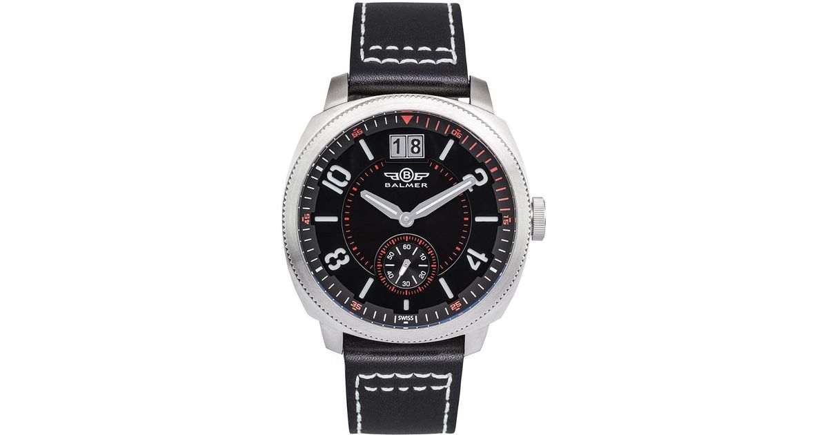 balmer men's leather watch