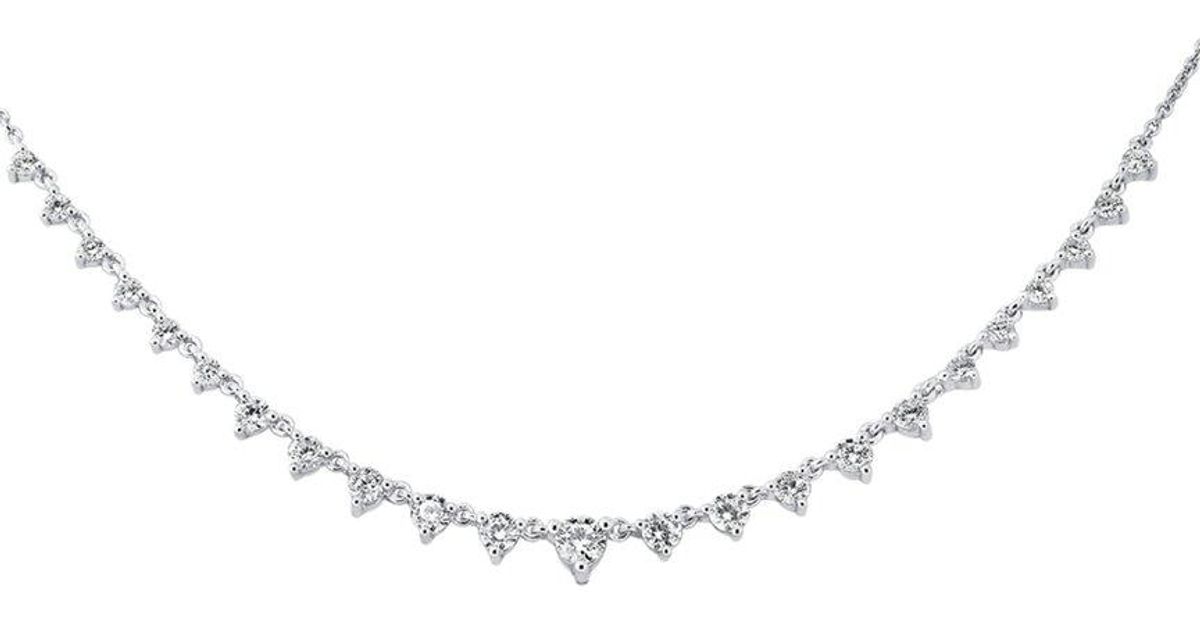 Diamond Necklace 1/10 ct tw Sterling Silver 18