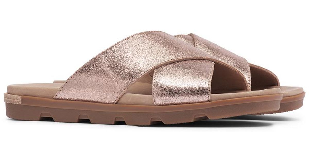 sorel gemma leather slide