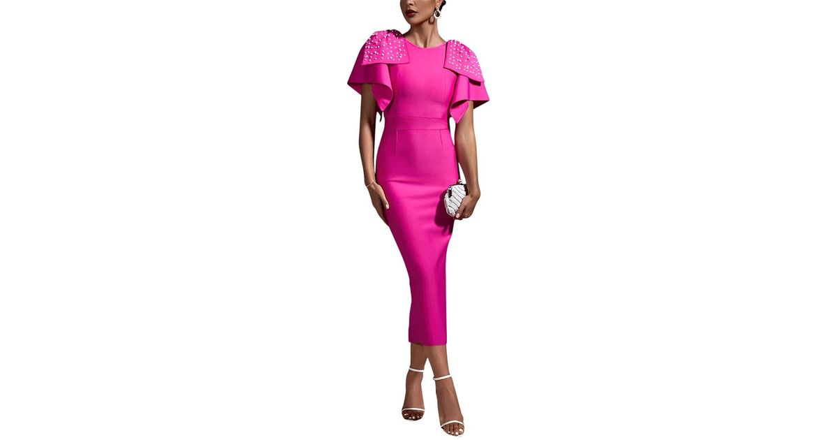 knee length dresses for ladies Women's Amina Maxi Dress in Pale Pink by Yfb