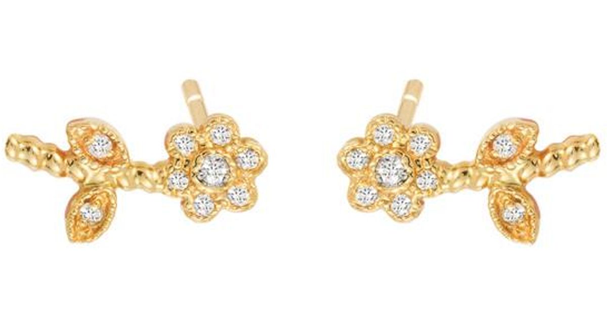 Ariana Rabbani 14k Diamond Earrings in Metallic - Lyst