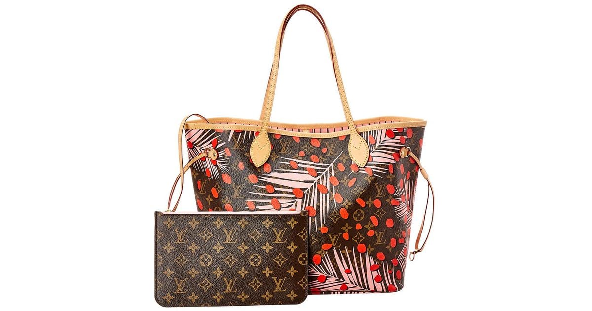 Louis Vuitton Limited Edition Pink Jungle Monogram Canvas Neverfull Mm Nm - Lyst
