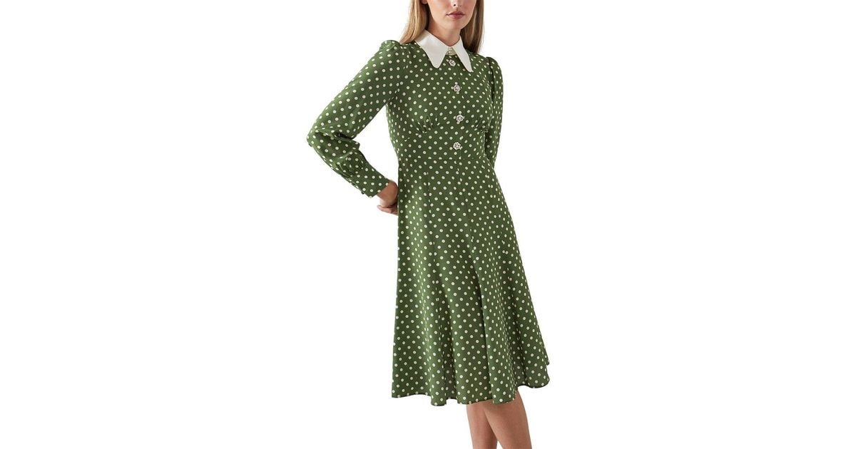 LK Bennett Mathilde Dress in Green | Lyst LK Bennett Mathilde Dress in Green | Lyst