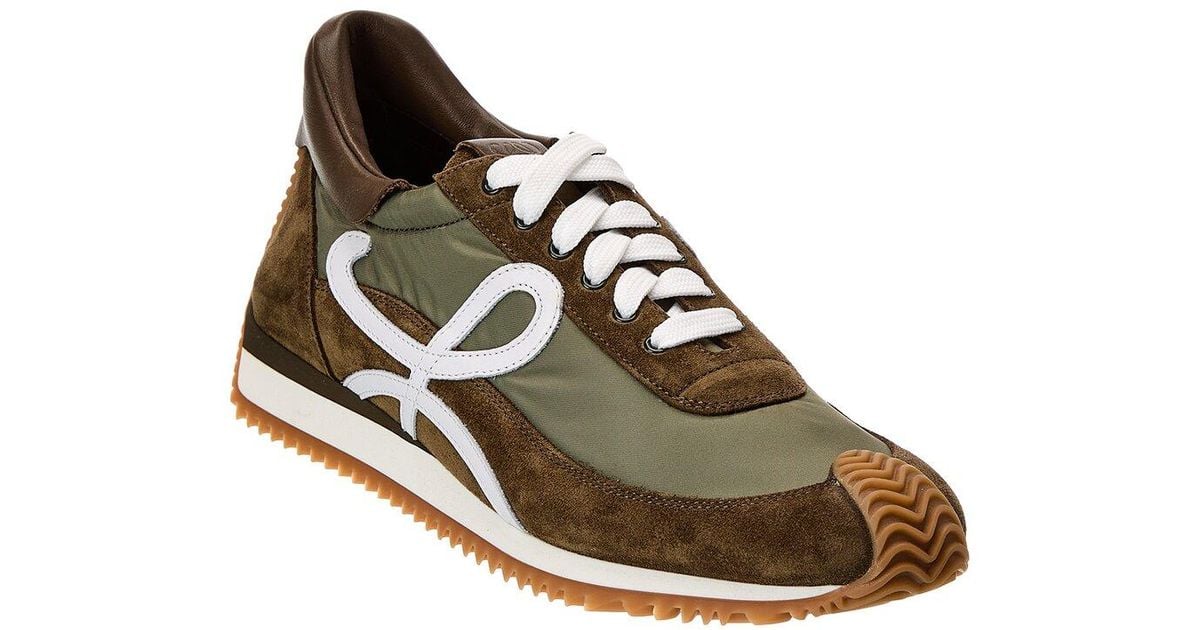 Loewe Nylon & Suede Sneaker in Metallic for Men Lyst