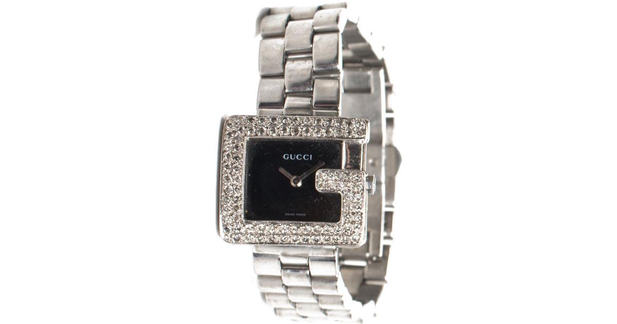 Gucci Stainless Steel \u0026 Diamond G 