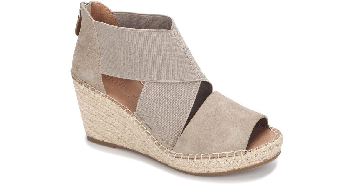 Gentle Souls By Kenneth Cole Colleen X elastic Suede Espadrille in Natural Lyst UK