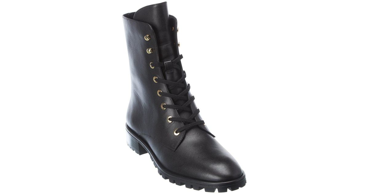 Stuart Weitzman Laine Leather Combat 