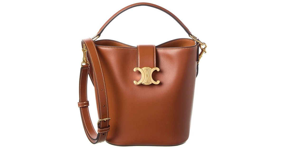 ショルダーバッグ・ポシェット Celine Louise Small Bucket Bag Celine Louise Small Leather Bucket Bag Women's Brown | eBay