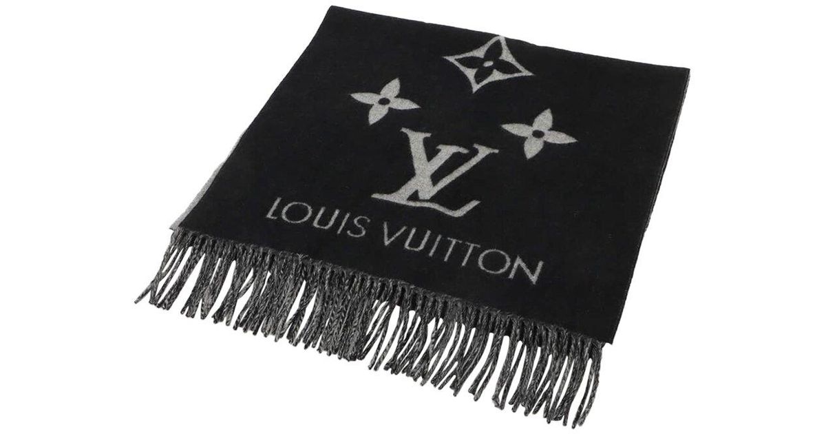 Louis Vuitton Echarpe Reykjavik Cashmere Scarf in Black | Lyst