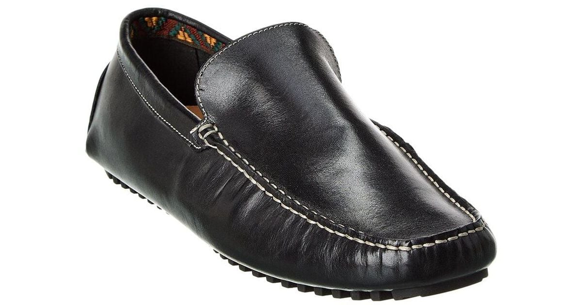 Donald J Pliner Vic Leather Loafer in Black for Men | Lyst