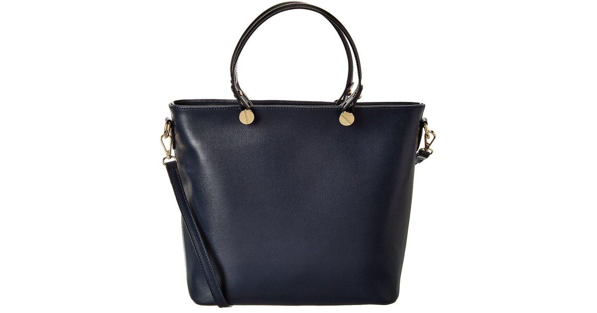 Persaman New York Camila Leather Tote in Blue | Lyst