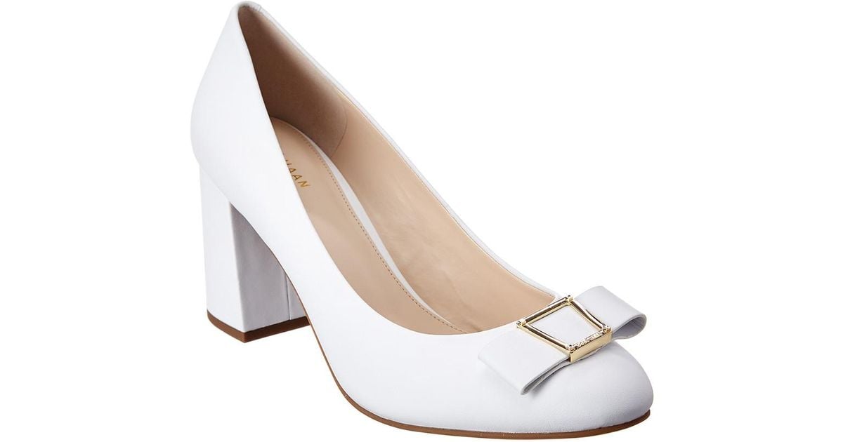cole haan white pumps