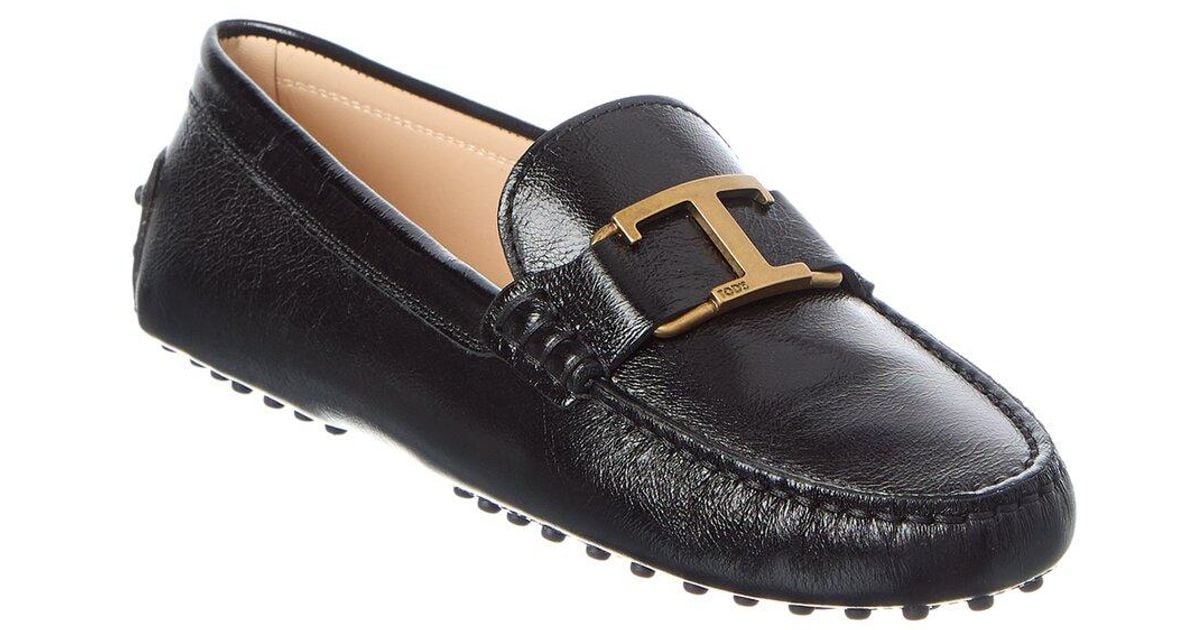 Tod's Leather Loafer in Black | Lyst UK