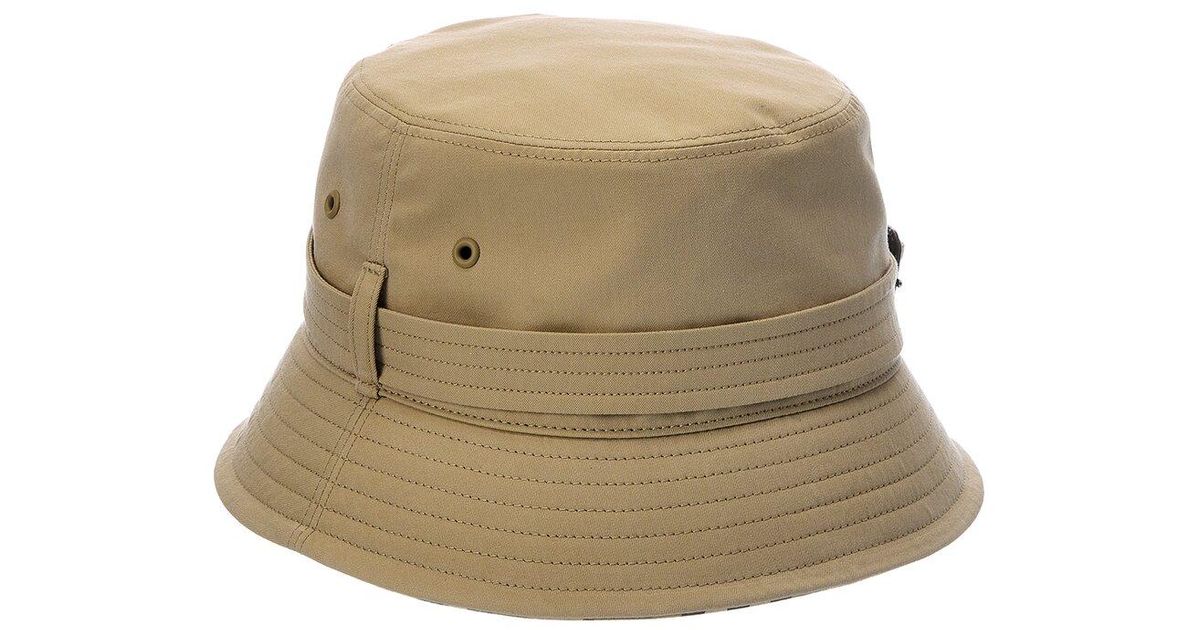 Burberry Cotton Gabardine Belted Bucket Hat in Beige (Natural) Lyst