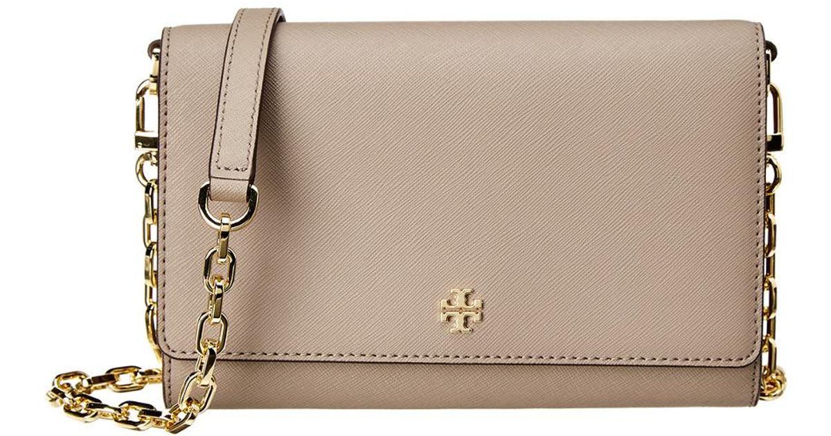 Tory Burch 55371 Emerson Saffiano Wallet French Gray India