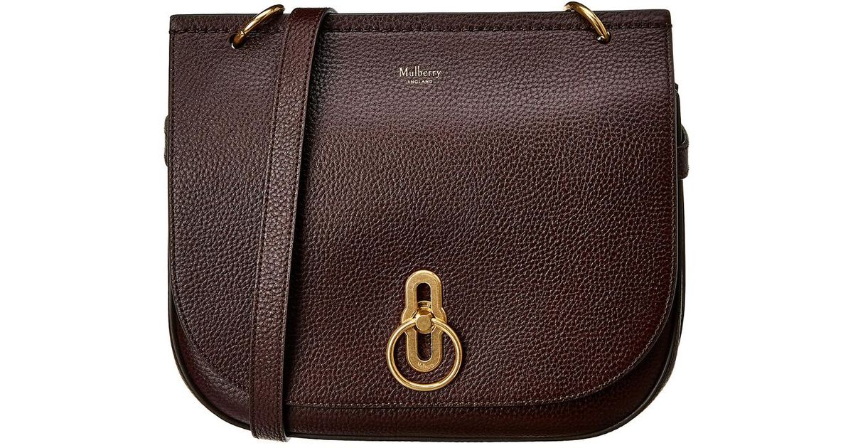 Mulberry Oxblood Amberley Small Grainedleather Crossbody Bag Lyst
