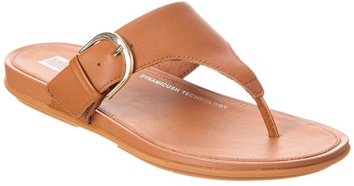 Fitflop Gracie Toepost Leather Sandal in Pink Lyst UK