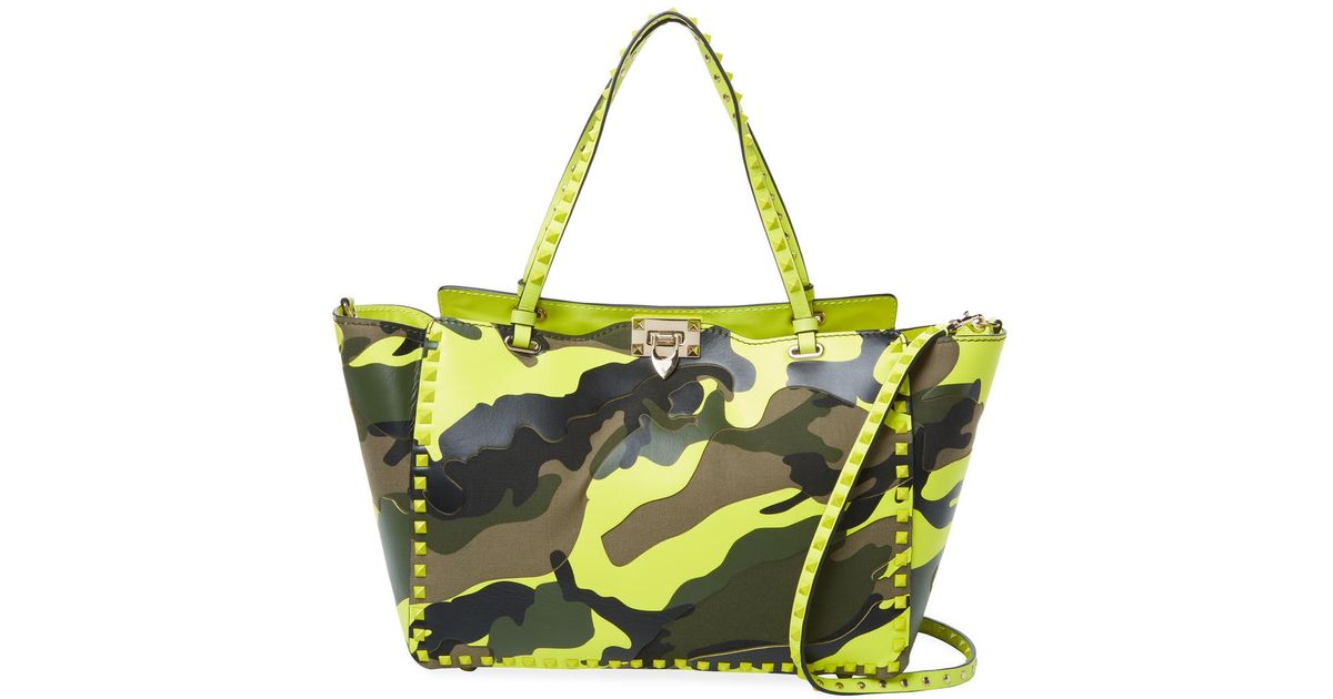 valentino rockstud camo bag