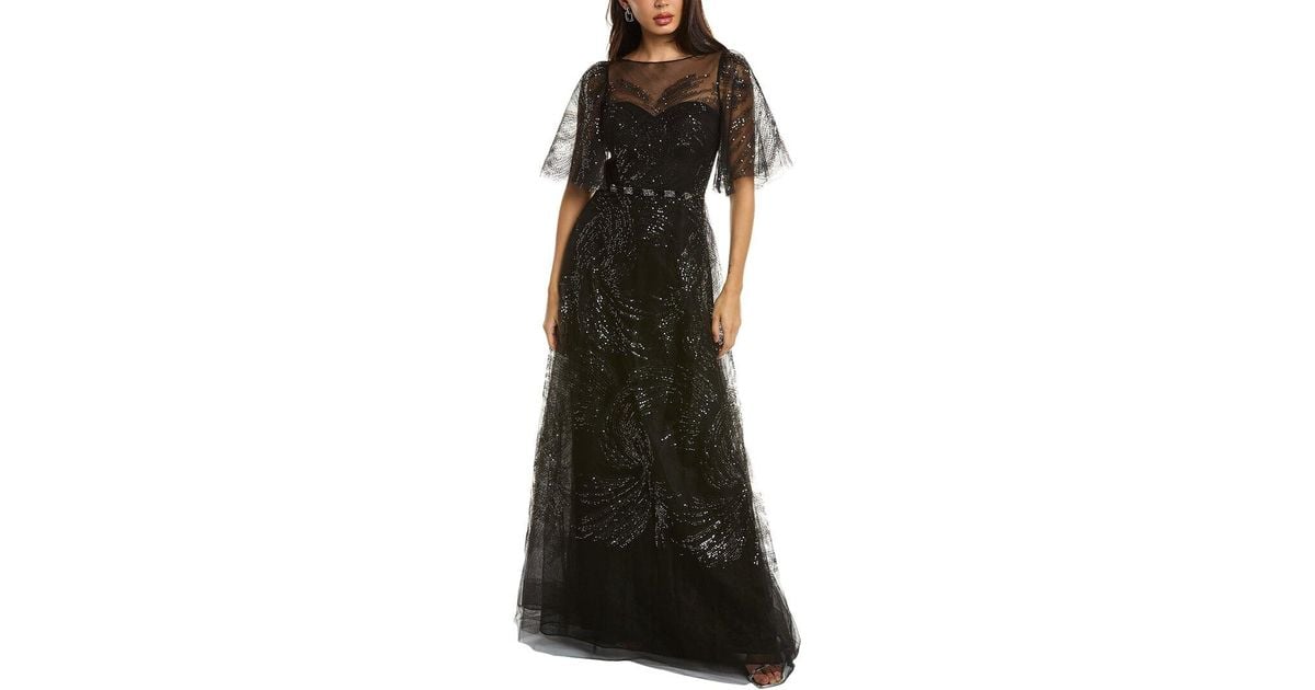 Freeman layered chiffon & sequin clearance gown