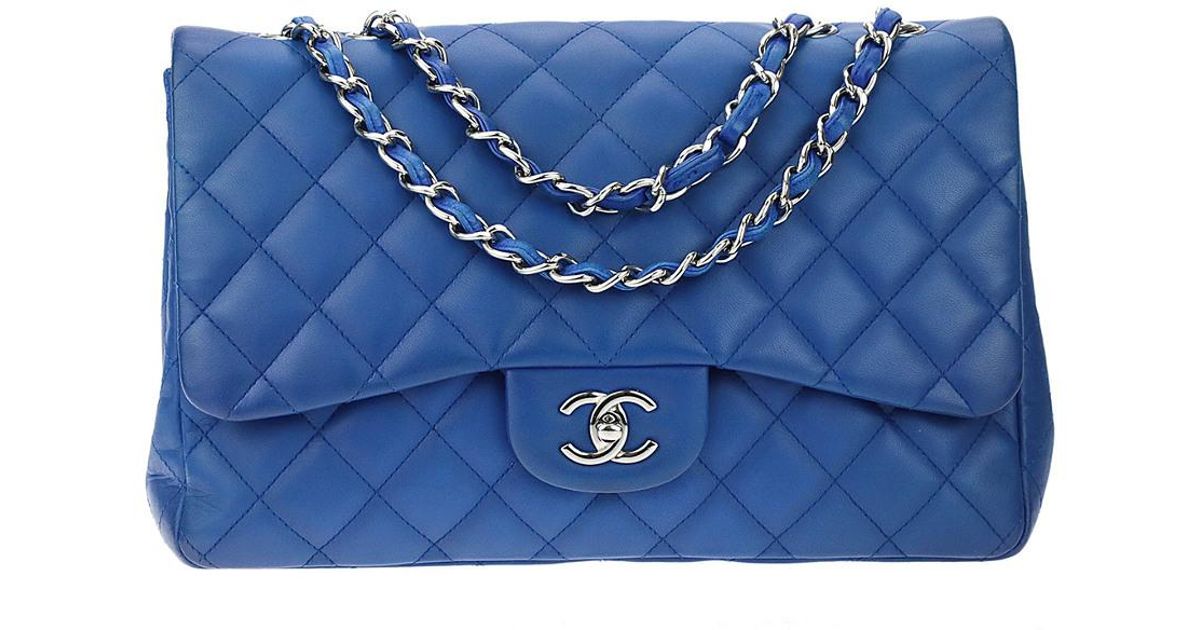 chanel bag blue color