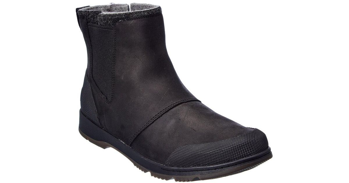 Sorel Ankeny Ii Leather Chelsea Boot in Black for Men Lyst
