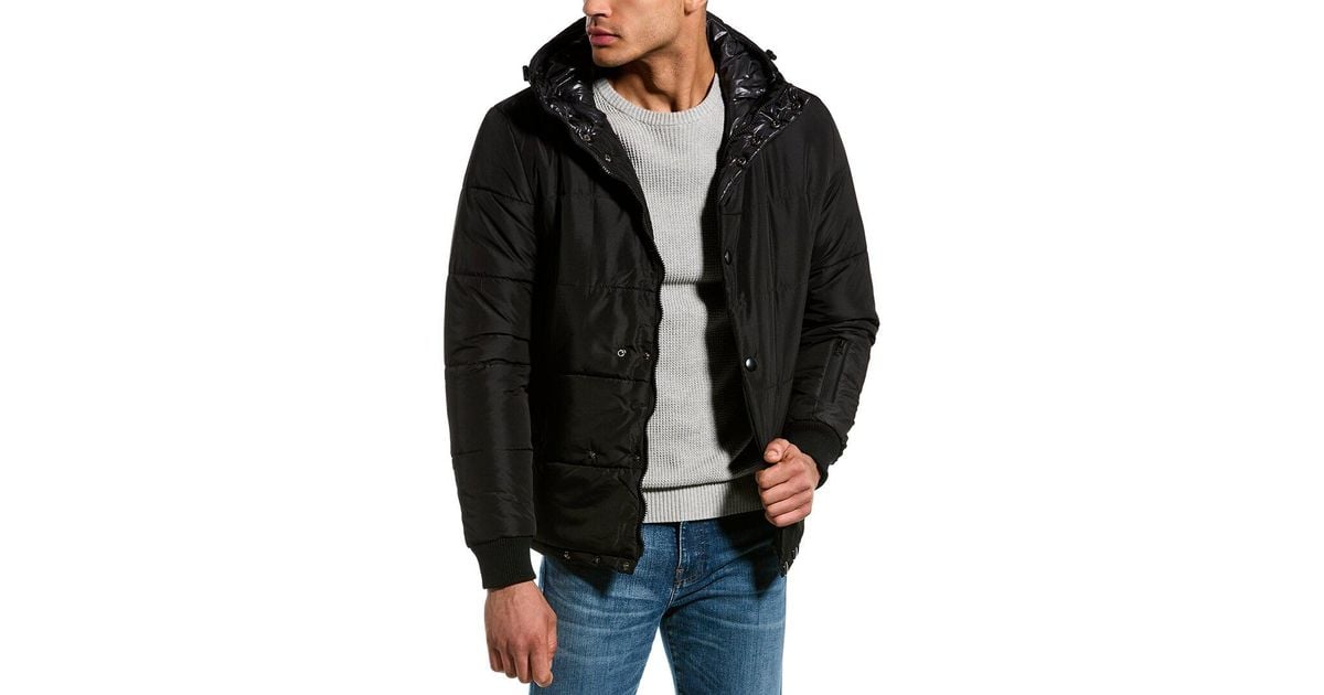 American Stitch Puffer Jacket in Black for Men | Lyst