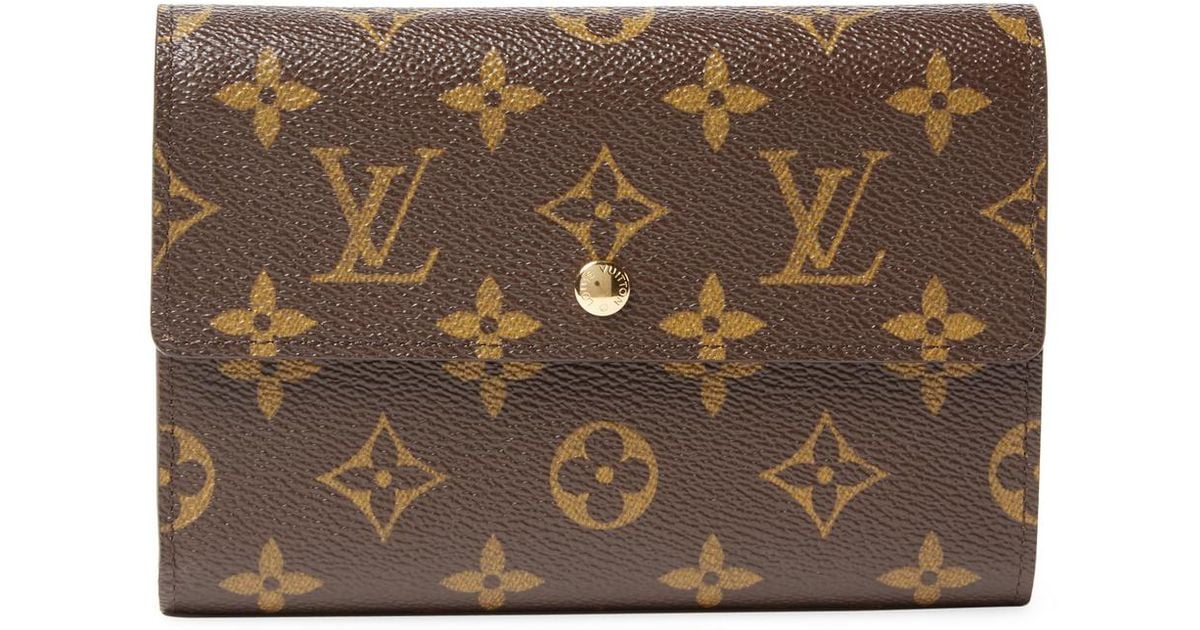 Louis Vuitton Canvas Vintage Monogram A Alexandra Snap Wallet In Vintage Monogram A Alexandra Snap