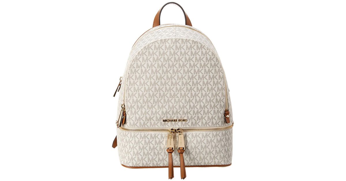 michael kors rhea vanilla backpack