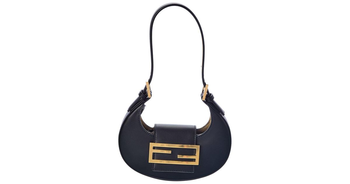 Fendi Cookie Leather Hobo Bag in Black Lyst Canada
