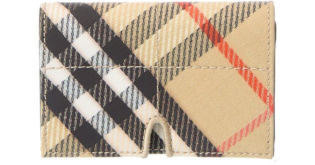 Burberry Women Printed E-Canvas Card Holder