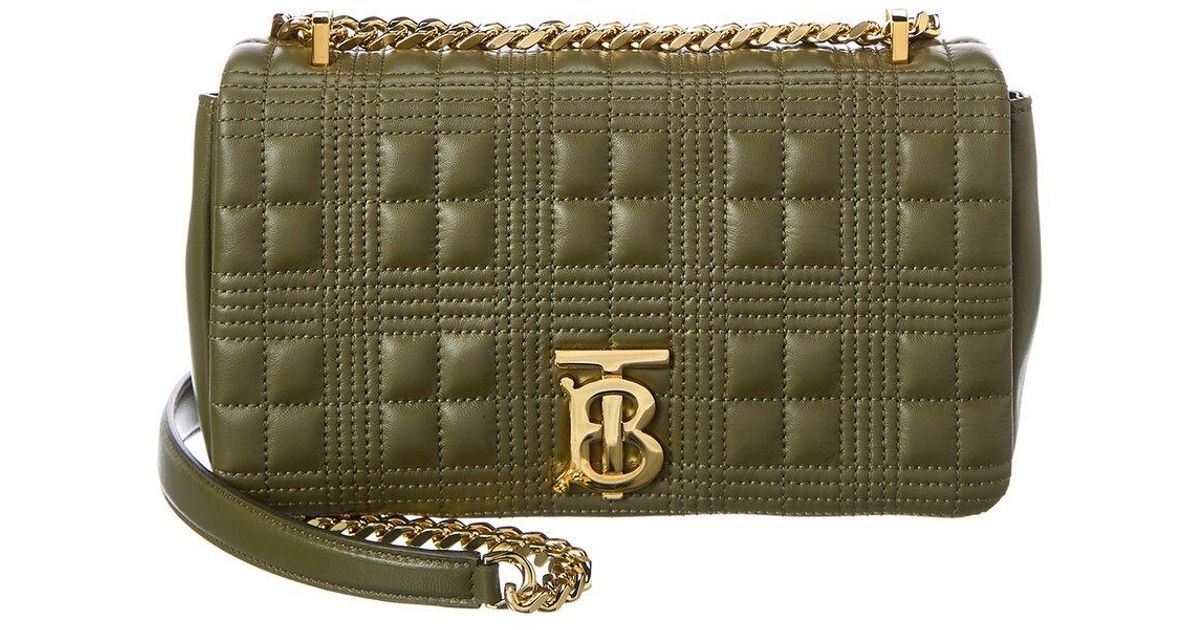 Burberry Lola Small Leather Shoulder Bag in Green Lyst