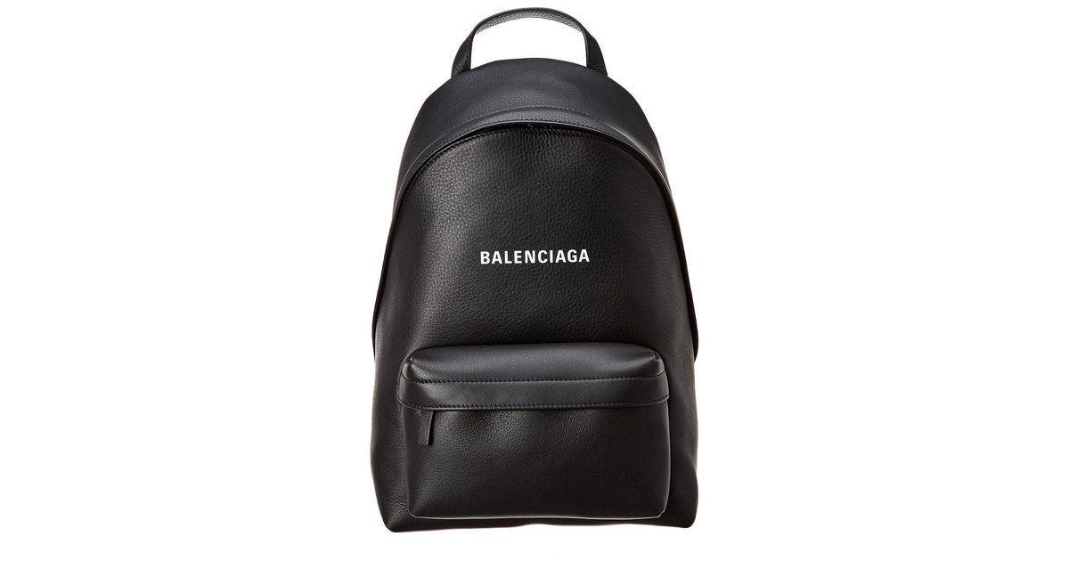 balenciaga black leather backpack
