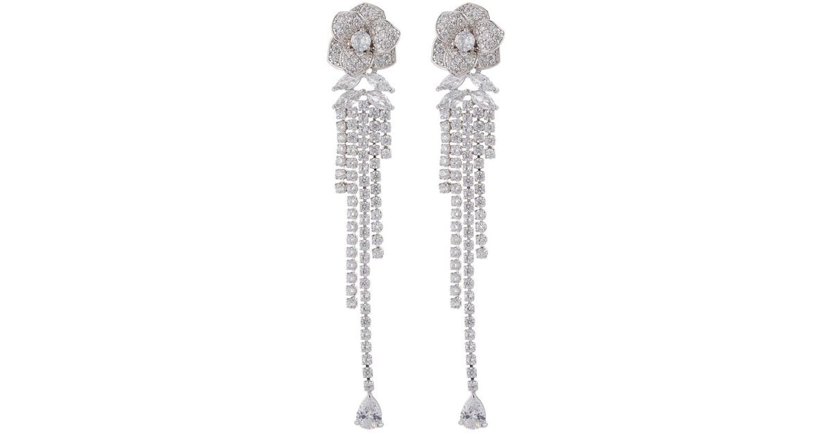 Eye Candy LA Luxe Collection Cz Drop Earrings in White Lyst