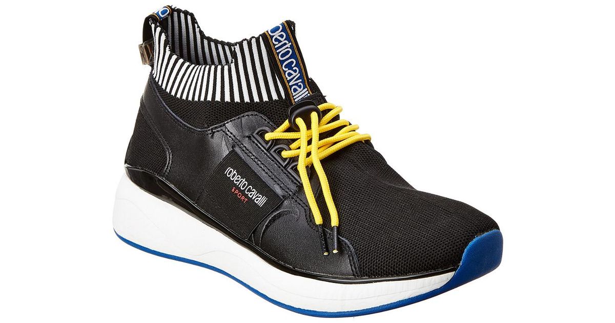 roberto cavalli sport netted colorblock sneaker