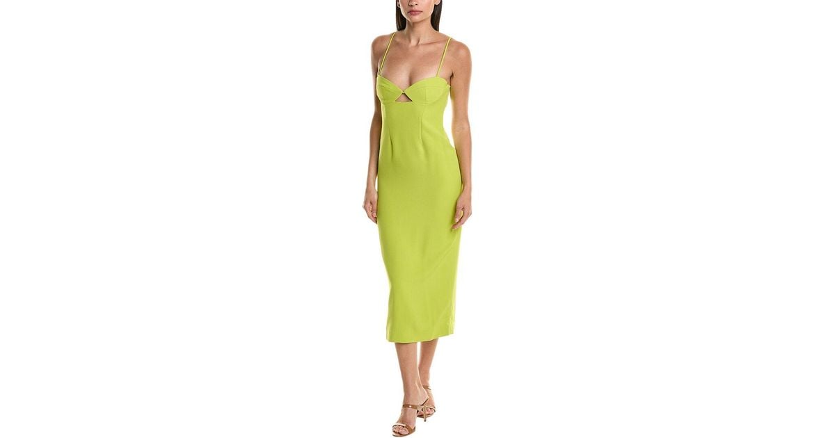Bardot Vienna Midi Dress in Yellow Lyst Canada