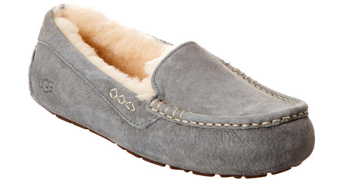 UGG Suede Ansley in Light Grey (Gray) - Lyst