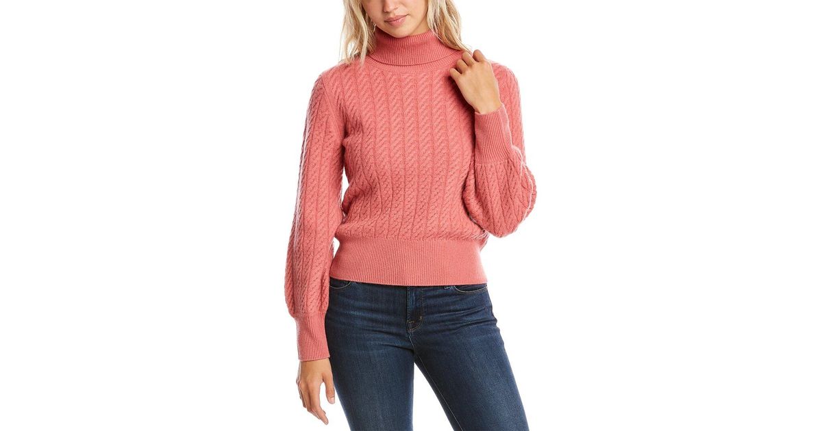 Elie Tahari Cashmere Turtleneck in Pink | Lyst
